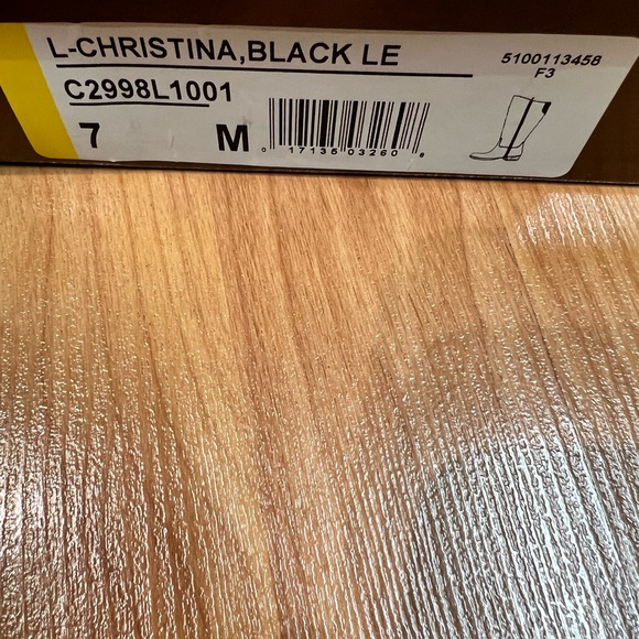 New in Box - Franco Sarto Black Leather Long Boots (US 7) * Christina - Picture 13 of 16